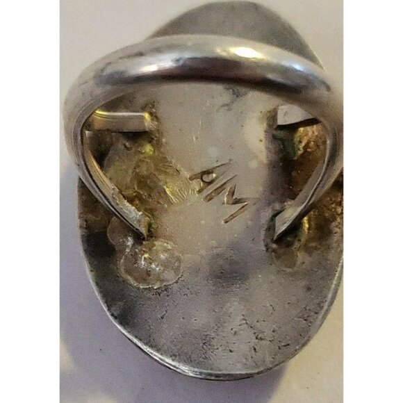 Navajo Signed No.8 mine Turquoise sterling silver ring s5.5   (NAR 1127) - Picture 3 of 8